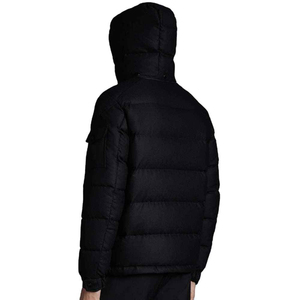 Extended Wide Ribbed Waistband Padded Jacket <b>Men</b> Classic Fit Thick Padded Thermal Blend Extra Windproof Top Set - Product Image 3