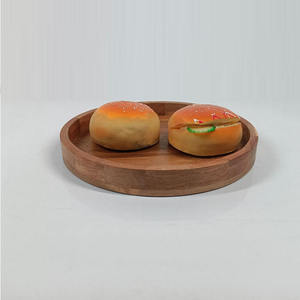 Assiettes en bois d'acacia et de manguier faites à la main, design moderne gravé sur mesure, écologiques, jetables, finition prête à l'emploi, cadeaux d'affaires, alimentation - Product Image 4