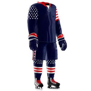 Uniforme de Hockey sobre Hielo para Hombre, Diseño de Bandera Sublimada, Manga Larga, Transpirable, Poliéster, Ropa Deportiva de Invierno, Corte Regular, Talla Adulto - Product Image 3