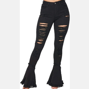 2026 Trendy High Waist Straight Leg Baggy Jeans Women's Wide Leg Stretchy Denim <b>Pants</b> Breathable Flared Style Trouser Jeans - Product Image 4