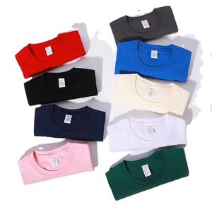 Camiseta de Manga Corta para Hombre, Cuello Redondo, Color Sólido, Algodón Tejido, Transpirable, Corte Regular, Diseño Liso - Product Image 3