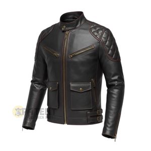 Veste en cuir confortable, légère, respirante et à séchage rapide, avec logo personnalisé, design personnalisé, vêtements de sport, moto, course automobile, plus - Product Image 1