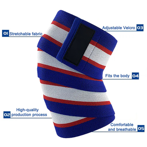 Premium <b>Knee</b> <b>Wraps</b> for Powerlifting and Weightlifting Elastic Support Gear Private Label Custom Branding Wholesale Supplier - Product Image 3