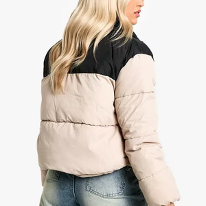 Nouvelle conception, couleurs personnalisées, OEM, veste d'hiver matelassée à capuche réglable, imperméable, imprimée, pour femmes, avec logo personnalisé - Product Image 5
