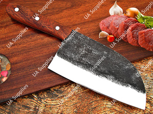 Cuchillo de Chef Serbio Forjado a Mano de Espiga Completa para Trabajo Pesado con Mango Ergonómico de Madera de Palisandro y Funda de Cuero, Compatible con OEM/ODM, Venta al por Mayor - Product Image 5
