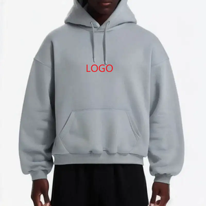 Sweat à capuche surdimensionné personnalisé avec logo pour homme, style streetwear, idéal pour le printemps, imprimé, léger, respirant, en molleton de coton - Product Image 2