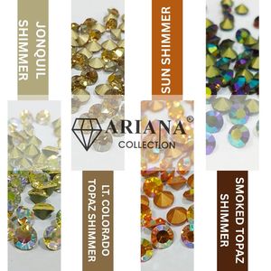 Piedras de Cristal Chaton con Reverso Puntiagudo ARIANA, Color Jonquil Shimmer Light, Topaz Colorado Shimmer, Sun Shimmer, Smoked Topaz Shimmer - Product Image 2