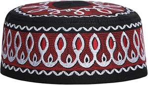Chapeau de prière musulman pour hommes, casquette brodée, couvre-chef islamique, casquettes pour adultes, disponible en version premium, casquettes musulmanes, services OEM - Product Image 3