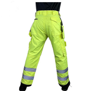 Pantalon de travail de sécurité haute visibilité réfléchissant personnalisé avec logo sur mesure - Product Image 1
