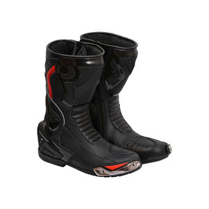 Bottes de moto personnalisées mi-mollet pour la course, chaussures de moto protectrices antidérapantes en cuir microfibre léger OEM - Product Image 2
