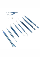 Micro-pince coaxiale ophtalmique pour capsulorhexis, ensemble d'instruments à lame diamantée, manuel, réutilisable, autoclavable, en titane