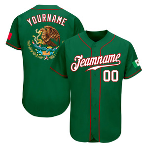 Camiseta de Béisbol Unisex Personalizada de Dos Tonos con la Bandera de México, Transpirable, Antibacteriana, de Secado Rápido, Bordada, para Softbol, para Hombre y Mujer - Product Image 4