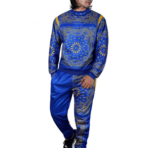Ensemble de survêtement personnalisé pour homme, imprimé bandana, haute qualité, respirant, streetwear, jogging, vente en gros pour l'hiver - Product Image 2