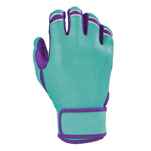 Gants de frappe en cuir turquoise rembourrés avec fermeture auto-agrippante, unisexes, pour entraînement adulte - Product Image 3