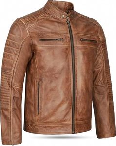 Chaqueta Bomber de Cuero para Hombre y Mujer, Unisex, Negra, con Cierre de Cremallera, Color Sólido, para Otoño e Invierno, Corte Regular, Estilo Ajustado, Ecológica - Product Image 6