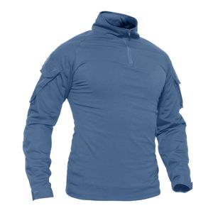 Chemise tactique respirante à manches longues en tricot de couleur unie pour l'extérieur - Product Image 1