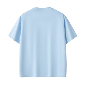 เสื้อยืดแขนสั้นผู้ชายทรงโอเวอร์ไซส์ คุณภาพสูง ผ้าฝ้าย 100% สกรีนลายตามสั่ง สไตล์สตรีท ลายเรียบ ดีไซน์เปล่า - Product Image 2