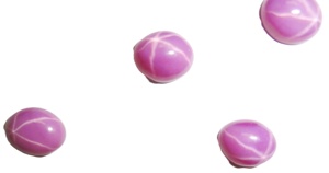 Rubí Estrella de Corte Ovalado 8x10 mm, 3.5 Quilates, Creado en Laboratorio, Pulido, Opaco, Cabujón con Efecto de Estrella de 6 Puntas para Joyería - Product Image 4