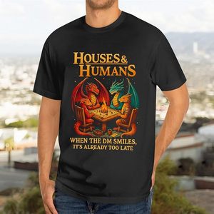 T-shirt Houses and Humans - T-shirt Dungeons Gaming - T-shirt graphique Dungeon pour hommes - Chemises de Noël pour les joueurs - Product Image 6