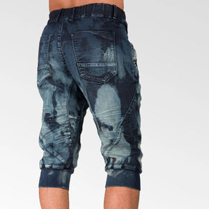 Pantalones Cortos de Mezclilla Premium de Algodón para Hombre, Estilo Casual de Verano, Tendencia Oversize, Ajuste Holgado, Vaqueros Rotos, Suministro al por Mayor - Product Image 3