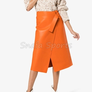Long Leather <b>Skirts</b> for Women High Quality PU Midi Bodycon <b>Skirt</b> Front <b>Split</b> High Waist Women's Leather <b>Skirt</b> - Product Image 3