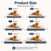 Lit Orthopédique XL en Mousse Haute Densité pour Chiens et Chats, avec Rebord, Lavable, Soutien pour Chiens Âgés, Confort Intérieur, OEM ODM