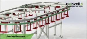 Convoyeur Aérien en Acier Inoxydable Personnalisable, Nouvelle Génération, avec Bande en Nylon, Vitesse Réglable, Durable, Résistant à l'Usure, 300 mm, Automatique, 120 M/min - Product Image 2