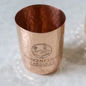 Recipientes de Cobre Dorado Rosa Martillado a Mano, Personalizados, Duraderos, de 15 oz, para Velas de Cera, Decoración del Hogar - Product Image 4