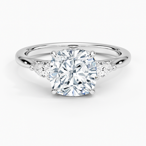 BOJ <b>Ring</b> 079 Cushion Cut 925 <b>Silver</b> Halo Prong Stone <b>Solitaire</b> Diamond <b>Ring</b> 2ct D Color VVS1 Moissanite GRA Certified Low Price - Product Image 1