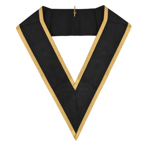 Scottish Rite Collar Gold <b>Braid</b> Black Ribbon Masonic Regalia Scottish Rite Accessories Freemason Collar Ceremonial Collar Gold B - Product Image 4