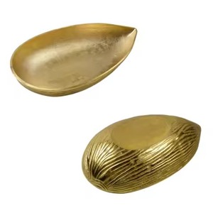Bol à fruits secs en métal tendance, plat à collation décoratif, vaisselle de table, cadeau de cuisine - Product Image 1
