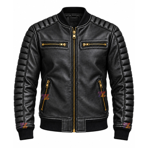 <b>Women's</b> Bomber Style Motorcycle <b>Leather</b> <b>Jackets</b> Custom OEM Genuine <b>Leather</b> Biker <b>Jackets</b> for <b>Women</b> Wholesale Fashion Apparel - Product Image 2
