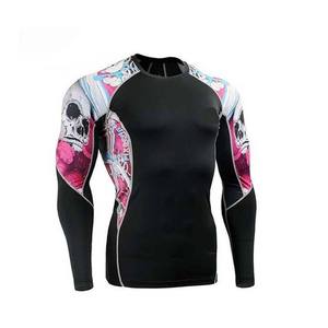 Best Quality Full Sleeve Rash Guard with Custom Colors Logo Spandex/Nylon Material Unisex OEM Service-Low Price Hot Rate Product - Product Image 2