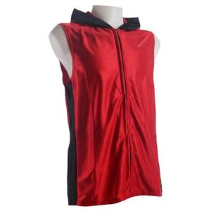Vestes de boxe 100% polyester, couleur personnalisée, sans manches, avec fermeture éclair et bordure contrastée, légères, respirantes, séchage rapide - Product Image 3