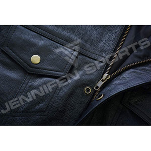 Chaleco de Motocicleta de Cuero Genuino para Hombre, Hecho con Calidad Premium para Motociclistas que Buscan una Opción de Equipo de Conducción Elegante, Limpio y Duradero - Product Image 5