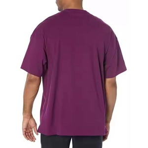 เสื้อยืดแขนสั้นผู้ชายผ้าคอตตอน 60% โพลีเอสเตอร์ 40% แบบเรียบ ไม่มีลาย สกรีนโลโก้ได้ตามสั่ง เสื้อยืดผู้ชายสำหรับใส่หน้าร้อน ขายส่ง - Product Image 3