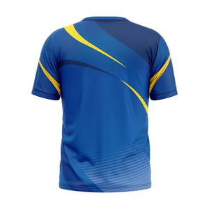 เสื้อวิ่งดีไซน์ใหม่สำหรับผู้ชาย เสื้อยืดแขนสั้นแบบซับลิเมชั่นสั่งทำพิเศษ เนื้อผ้าระบายอากาศ เสื้อยืดผู้ชาย ผลิตในปากีสถาน - Product Image 4