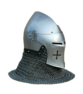 Casco Medieval de Acero Milap Industries, Aventail, Hecho a Mano, Pulido, Armadura Vintage, Regalo Coleccionable para el Día del Padre, Año Nuevo - Product Image 4