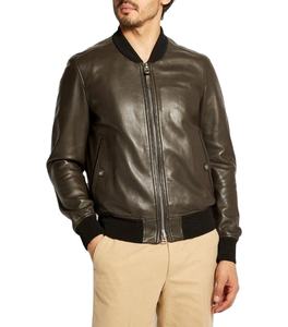 แจ็คเก็ตบอมเบอร์หนังแท้คุณภาพพรีเมียมสำหรับผู้ชาย ปี 2026 แบบ OEM ขายส่ง ซิปแบบลำลอง ระบายอากาศได้ดี กันลม เหมาะสำหรับฤดูหนาว - Product Image 3