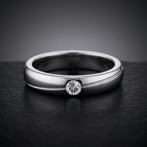 Timeless <b>Men</b>’s Classic Round Solitaire Diamond <b>Ring</b> <b>for</b> Wedding and Fine Wear - Product Image 3
