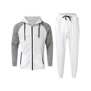 Survêtements de haute qualité, ensemble jogging deux pièces uni, sans motif, pour hommes - Product Image 6