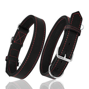 Collier pour chien en cuir véritable, design 2026, séchage rapide, robuste, avec boucle ardillon, style simple, pour dressage canin - Product Image 3