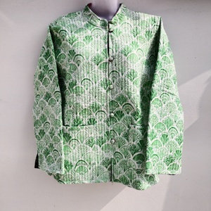 เสื้อคลุมคาร์ดิแกนผ้าฝ้ายทอมือสำหรับผู้หญิง แบบสองด้าน ลายปักดอกไม้ พร้อมโลโก้ด้านหน้า เหมาะสำหรับฤดูหนาว - Product Image 2