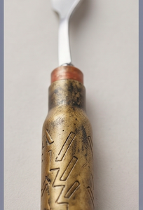 Vintage Metal Flatware <b>Set</b> With Bullet Shell Handles Spoon Fork Knife Matte Finish <b>Reusable</b> Camping <b>Cutlery</b> - Product Image 2