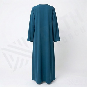 Abaya Sencilla y Holgada al por Mayor para Mujer, Estilo de Manga Larga, Túnica Musulmana, Ropa Islámica de Moda para Damas - Product Image 2