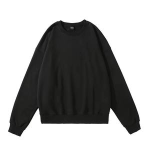 Wholesale Men's Neck <b>Sweatshirts</b> Heavyweight 420 GSM Cotton Drop-Shoulder Oversized Solid Vintage Custom Logo <b>Embroidery</b> - Product Image 1