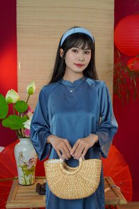 Vietchoice Half Moon <b>Straw</b> Woven Durable Lightweight Eco-Friendly Beach <b>Tote</b> <b>Bag</b> Women Two Handles Bohemian Casual Handbags - Product Image 4