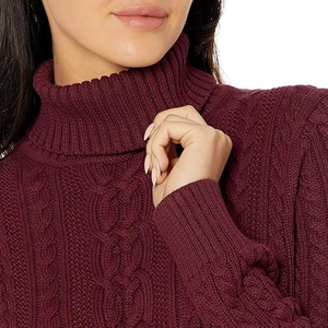 Women's Crew Neck <b>Cardigans</b> Full Sleeve Solid Color Acrylic Winter Casual Wear with Flowers Embroidery and Button - Product Image 4