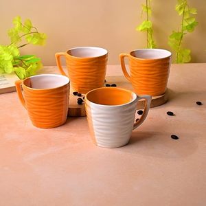 Classy Dual Shade Wavy Ceramic Tea <b>Cup</b> <b>Set</b> of 2 - Product Image 2