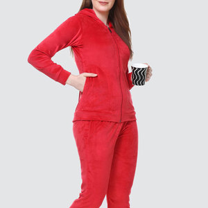Custom Logo <b>Velour</b> Zipper Jogger Sets Track Suit Jogging Suit New Trendy Women Winter Velvet 2 Piece Outfits <b>Tracksuits</b> - Product Image 1